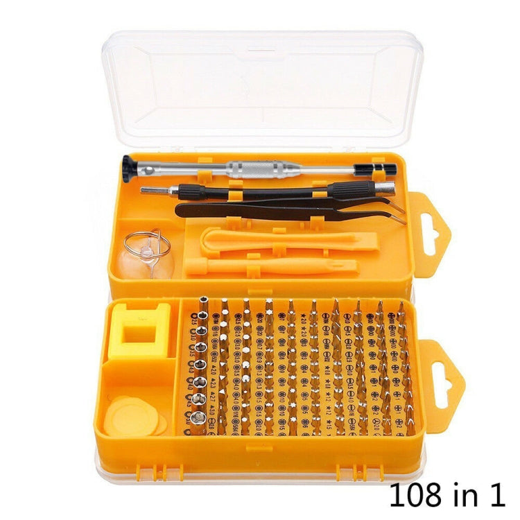 Kit di strumenti di riparazione punte per cacciavite di precisione in acciaio per utensili S2 108 in 1, 108 in 1