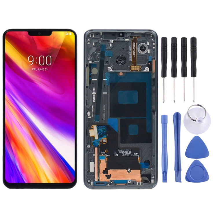 Schermo LCD e digitalizzatore assemblaggio completo con cornice per LG G7 ThinQ / G710 G710EM G710PM G710VMP, For G7 ThinQ, For LG G7 ThinQ (Blue), For LG G7 ThinQ (Red), For LG G7 ThinQ