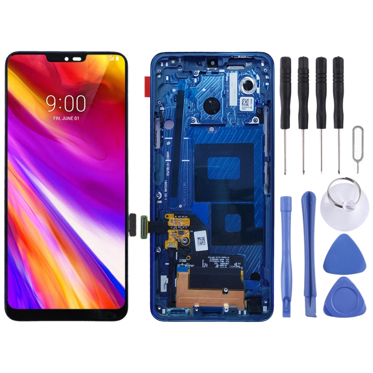 Schermo LCD e digitalizzatore assemblaggio completo con cornice per LG G7 ThinQ / G710 G710EM G710PM G710VMP, For G7 ThinQ, For LG G7 ThinQ (Blue), For LG G7 ThinQ (Red), For LG G7 ThinQ