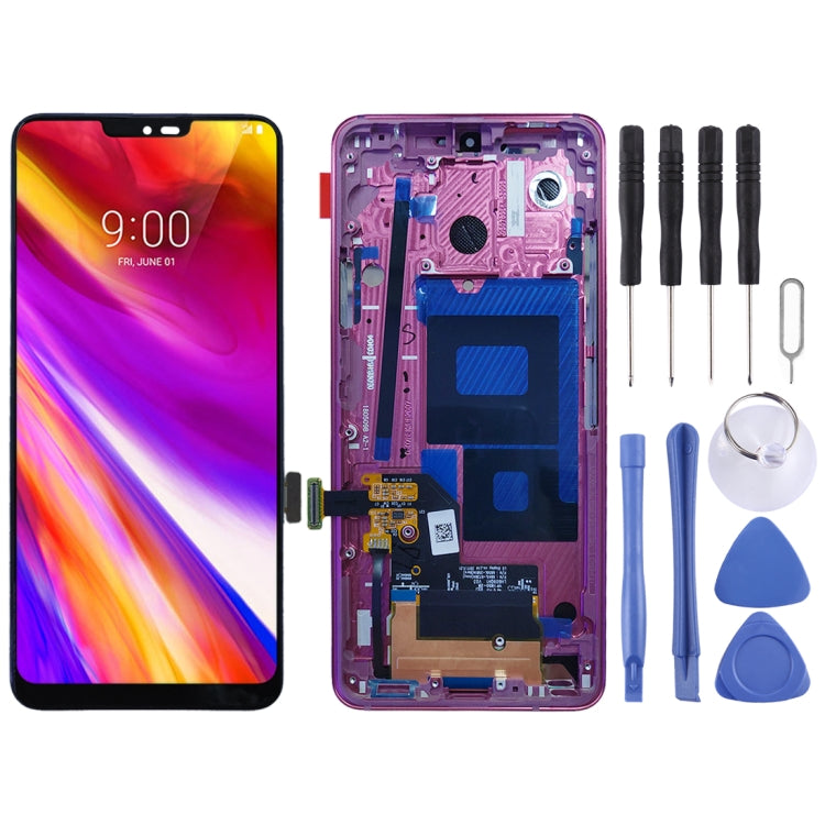 Schermo LCD e digitalizzatore assemblaggio completo con cornice per LG G7 ThinQ / G710 G710EM G710PM G710VMP, For G7 ThinQ, For LG G7 ThinQ (Blue), For LG G7 ThinQ (Red), For LG G7 ThinQ