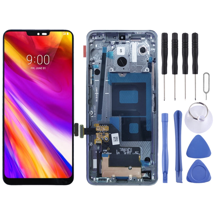 Schermo LCD e digitalizzatore assemblaggio completo con cornice per LG G7 ThinQ / G710 G710EM G710PM G710VMP, For G7 ThinQ, For LG G7 ThinQ (Blue), For LG G7 ThinQ (Red), For LG G7 ThinQ