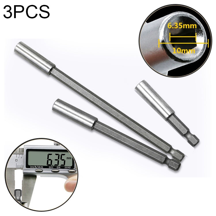 Giunto a rotazione rapida con manicotto per asta di prolunga per trapano a pistola ad alto magnetismo con testa di batch elettrica 3 in 1 1/4, lunghezza: 60/100/150 mm, 60/100/150mm Joint