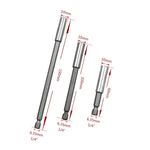 Giunto a rotazione rapida con manicotto per asta di prolunga per trapano a pistola ad alto magnetismo con testa di batch elettrica 3 in 1 1/4, lunghezza: 60/100/150 mm, 60/100/150mm Joint