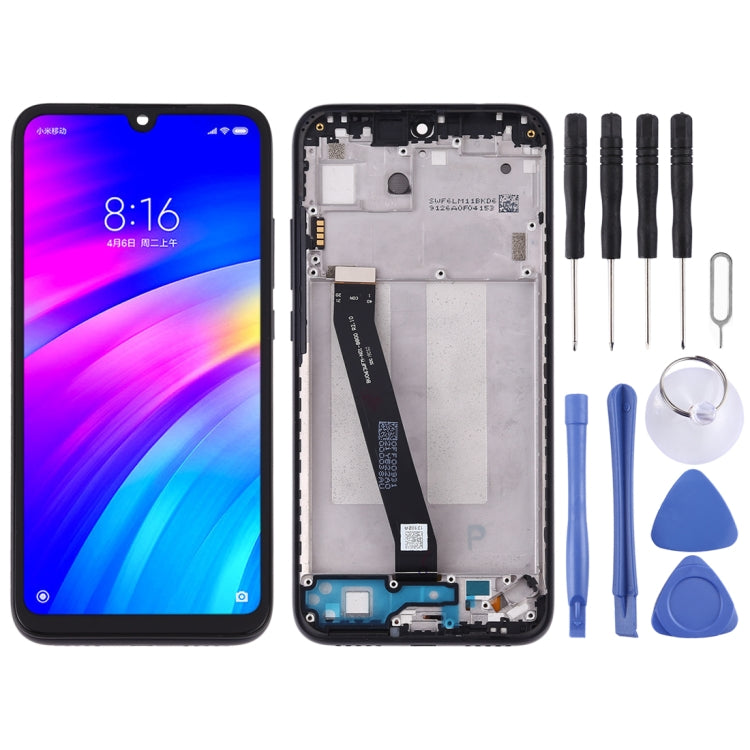 Schermo LCD e digitalizzatore assemblaggio completo con cornice per Xiaomi Redmi 7, For Redmi 7, For Xiaomi Redmi 7