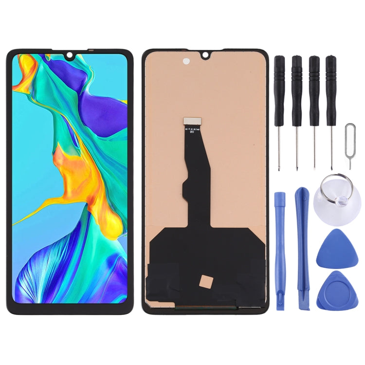 Schermo LCD in materiale TFT e digitalizzatore assemblaggio completo (non supporta l'identificazione delle impronte digitali) per Huawei P30, For Huawei P30(TFT Material)