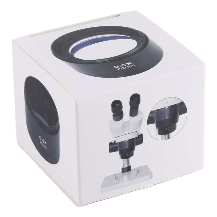 Stereomicroscopes Auxiliary objective Barlow lens Magnifying glass 0.5X WD165, 0.5X