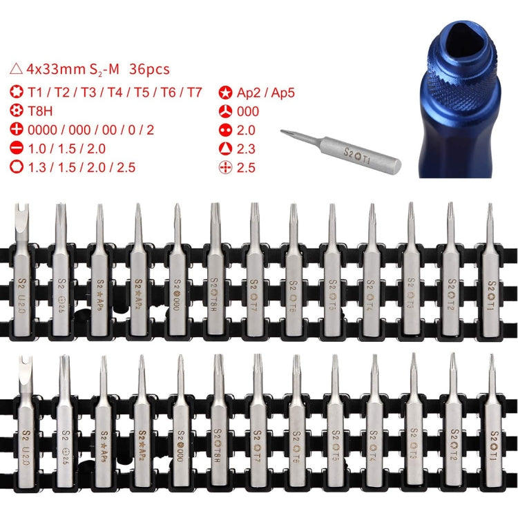 Kaisi K-1936 36 in 1 Precision Screwdriver Set Electronic Repair Tool Kit, K-1936