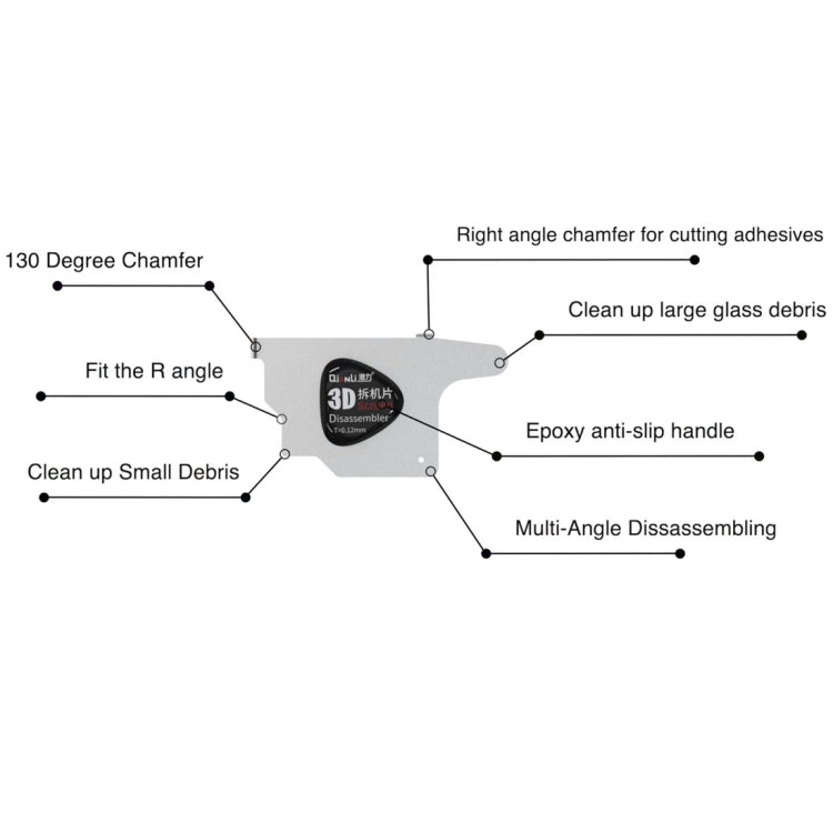 Scheda di smontaggio dello schermo Spudger ultra sottile da 10 pezzi QIANLI 3D, 3D Ultra Thin