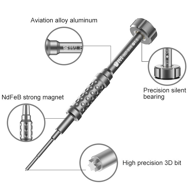 BEST BST-898 6 in 1 3D Mobile Phone Disassembly Screwdriver, BST-898