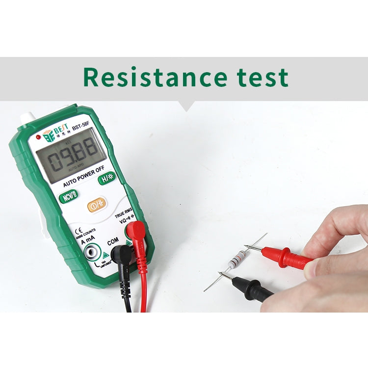 BEST BST-58F Fully Auto-Range Multimeter No Shift Intelligent Identification Digital Multimeter Mini Household Electrical Tool