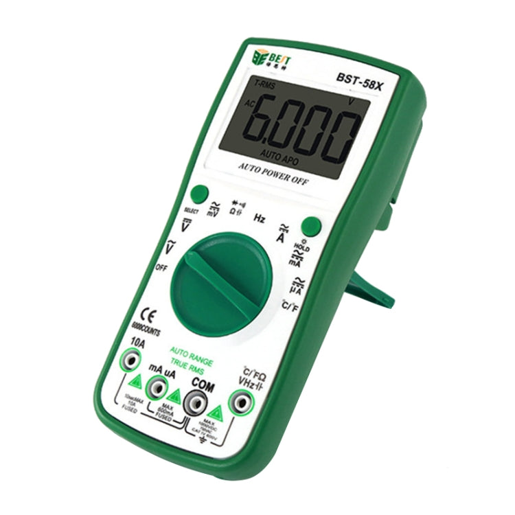 BEST BST-58X Multifunction Digital Multimeter Auto Range Four-Position Semi-Backlit Display Intelligent Anti-Combustion