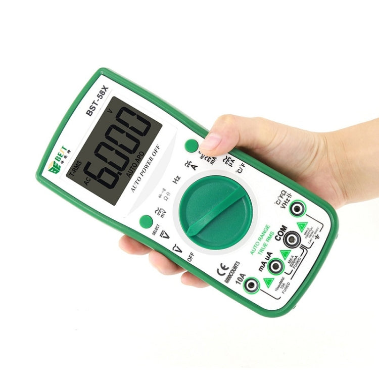 BEST BST-58X Multifunction Digital Multimeter Auto Range Four-Position Semi-Backlit Display Intelligent Anti-Combustion