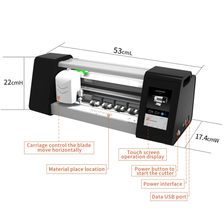 Macchina per tagliare la pellicola idraulica flessibile in TPU con schermo LCD touch intelligente, Intelligent Film Cutter