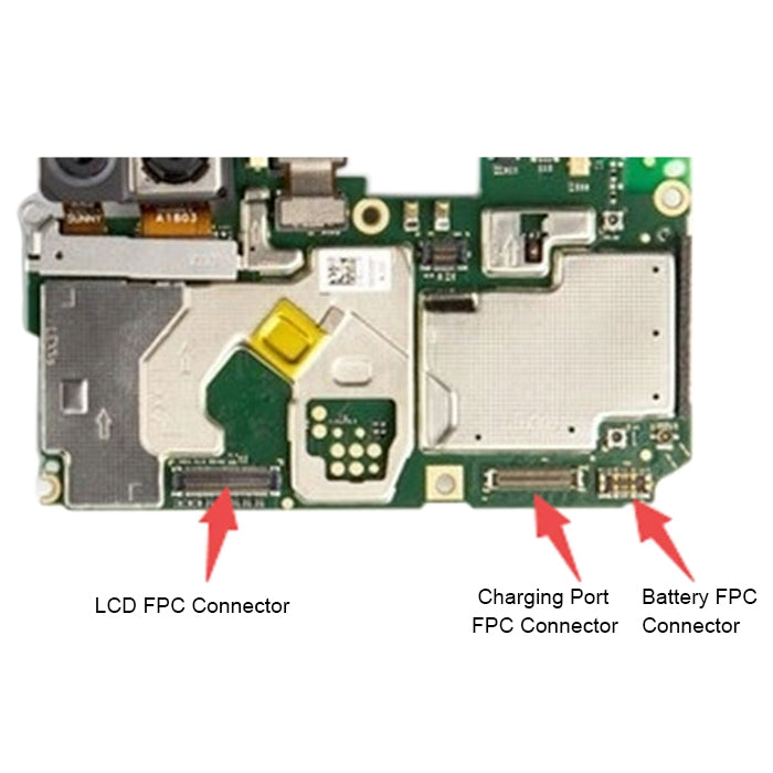 10pcs Motherboard LCD Display Touch Screen FPC Connector For Huawei P Smart / Enjoy 7S, For Huawei P Smart