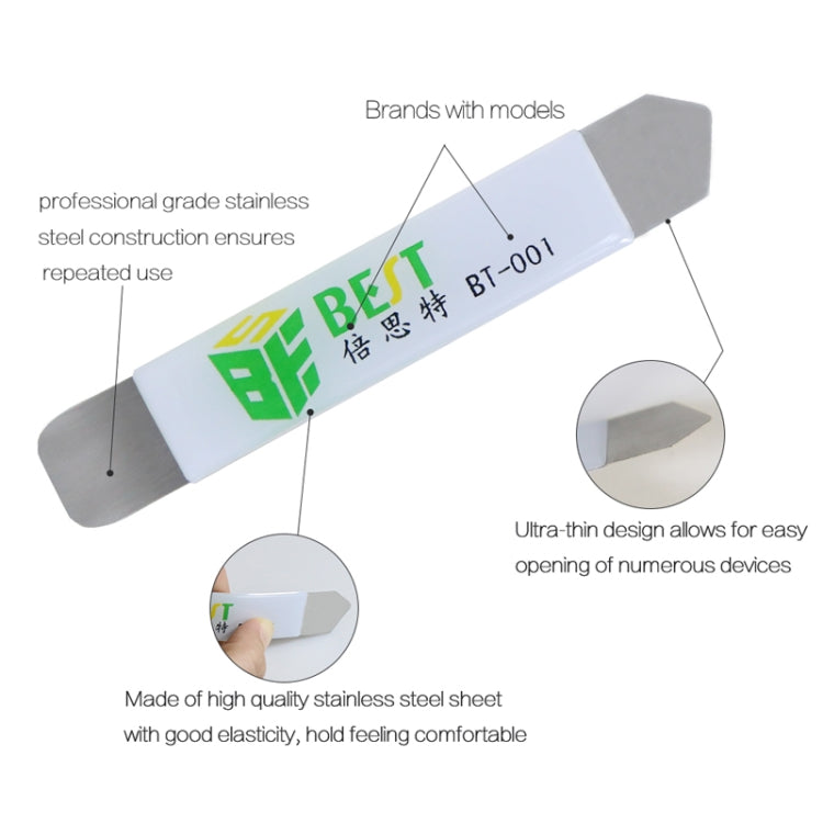 2 PCS BEST BST-001 Spudger morbido e sottile con lama in acciaio inossidabile, 001 Crowbar