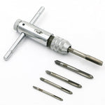 Chiave a cricchetto regolabile M3-M8 e accessori per maschiatura manuale, M3-M8