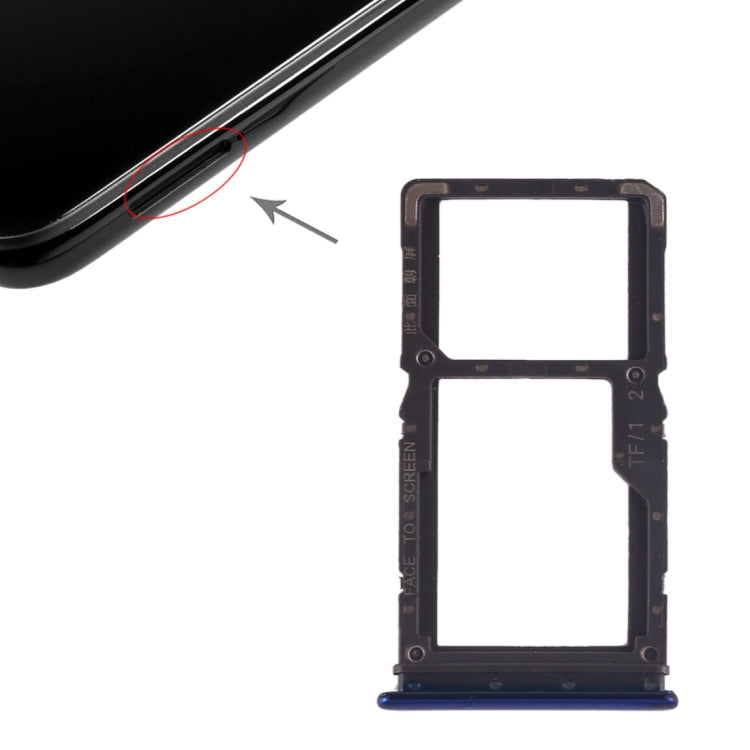 Vassoio scheda SIM + Vassoio scheda SIM/Vassoio scheda Micro SD per Xiaomi Redmi Note 7 / Redmi Note 7 Pro, For Xiaomi Redmi Note 7 / Redmi Note 7 Pro