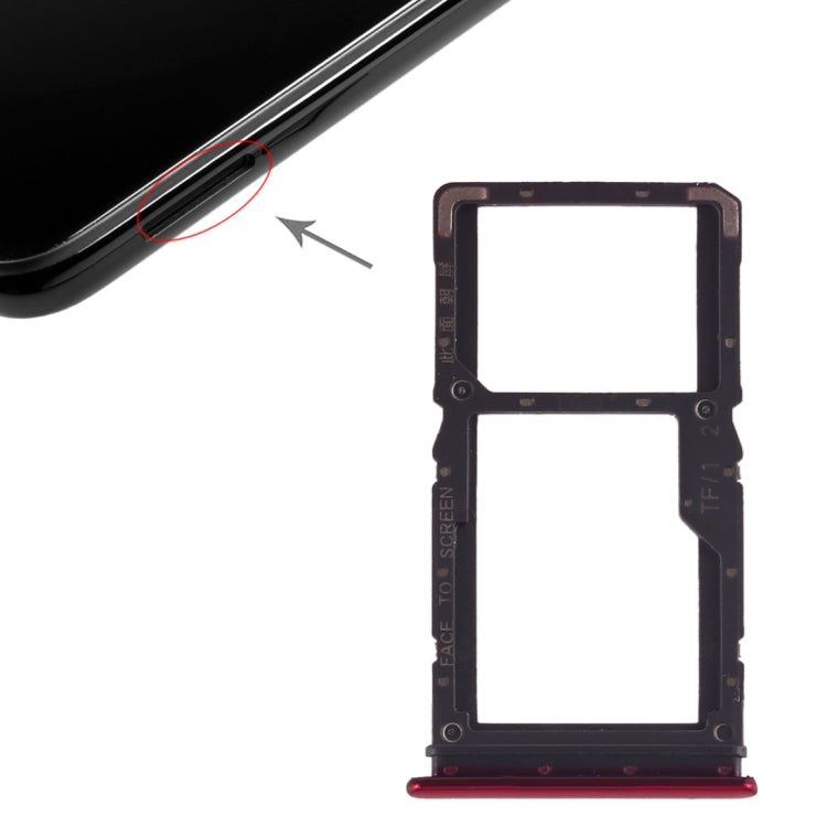 Vassoio scheda SIM + Vassoio scheda SIM/Vassoio scheda Micro SD per Xiaomi Redmi Note 7 / Redmi Note 7 Pro, For Xiaomi Redmi Note 7 / Redmi Note 7 Pro