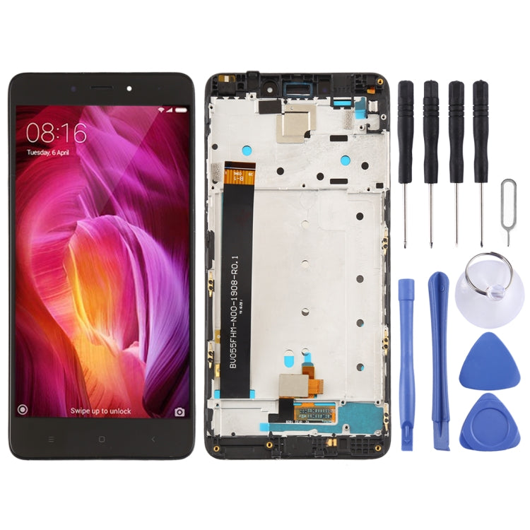 LCD Screen and Digitizer Full Assembly with Frame for Xiaomi Redmi Note 4, For Xiaomi Redmi Note 4