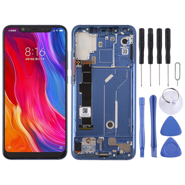 LCD Screen and Digitizer Full Assembly with Frame and Side Keys for Xiaomi Mi 8, For Xiaomi Mi 8, For Mi 8 (Rose Gold)