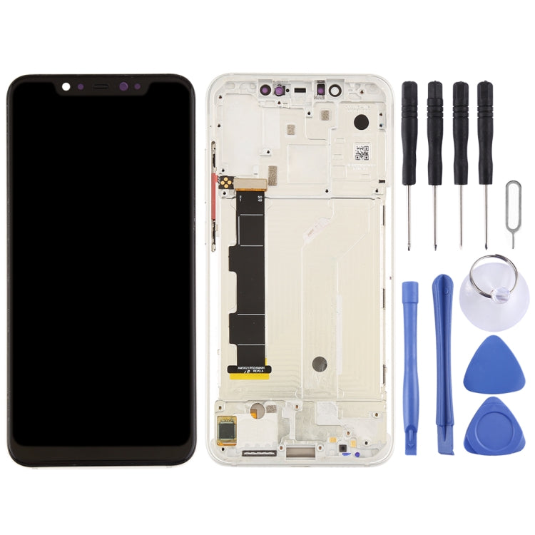 LCD Screen and Digitizer Full Assembly with Frame and Side Keys for Xiaomi Mi 8, For Xiaomi Mi 8, For Mi 8 (Rose Gold)