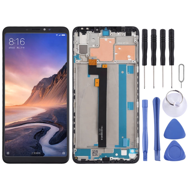 LCD Screen and Digitizer Full Assembly with Frame for Xiaomi Mi Max 3, For Xiaomi Mi Max 3