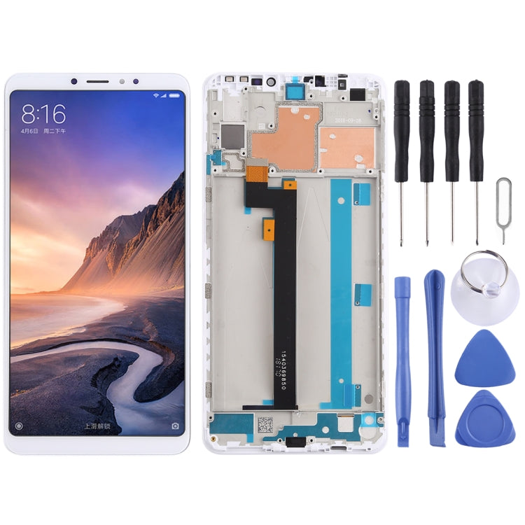 LCD Screen and Digitizer Full Assembly with Frame for Xiaomi Mi Max 3, For Xiaomi Mi Max 3