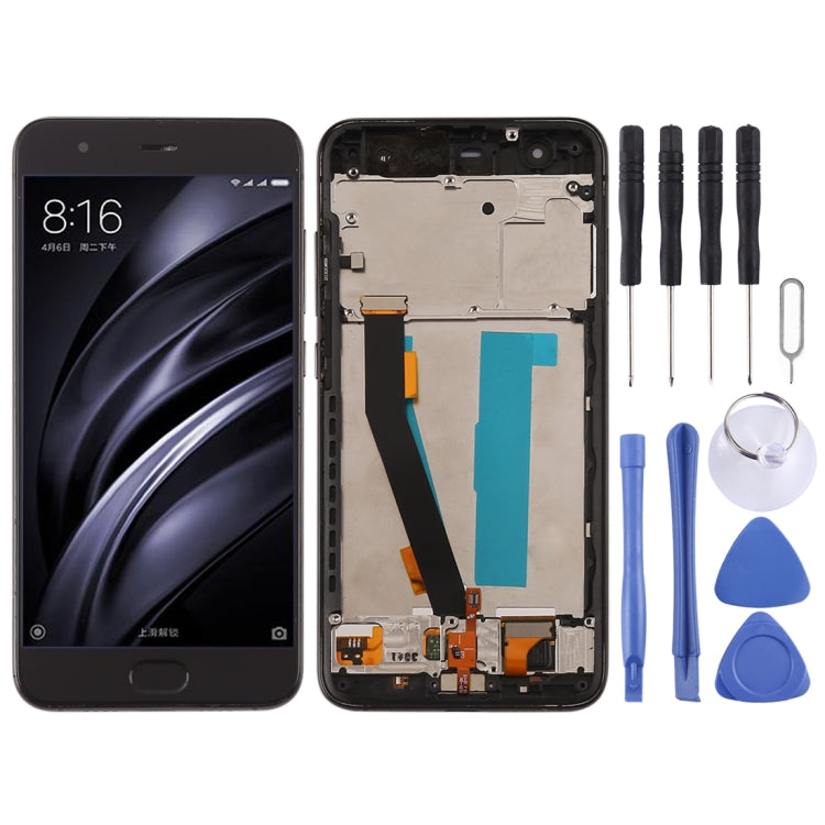 Schermo LCD e digitalizzatore assemblaggio completo con cornice per Xiaomi Mi 6, For Xiaomi Mi 6