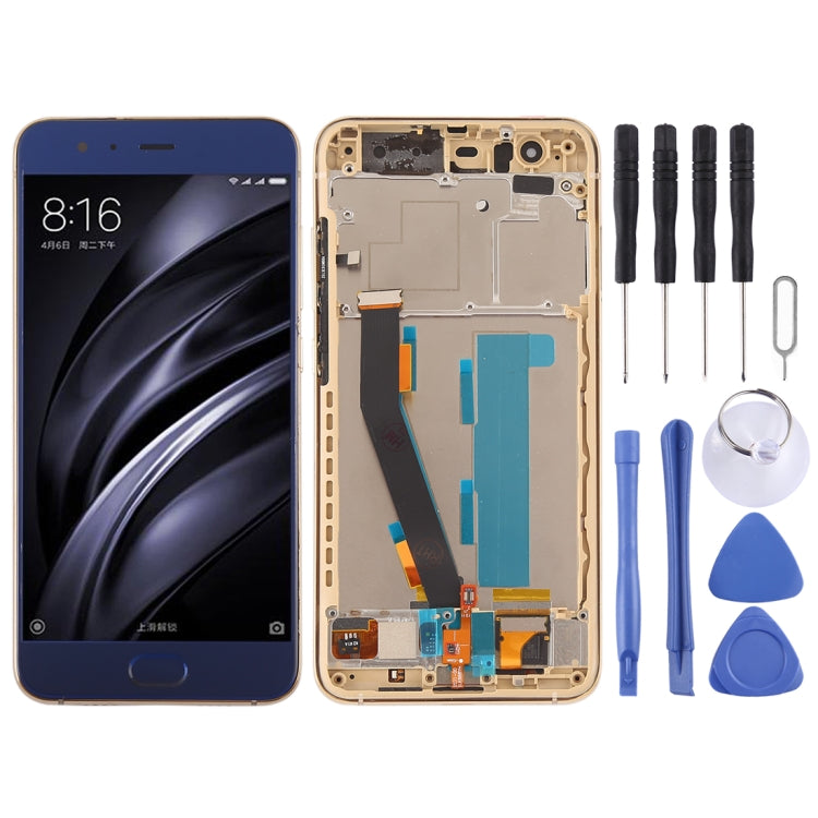 Schermo LCD e digitalizzatore assemblaggio completo con cornice per Xiaomi Mi 6, For Xiaomi Mi 6