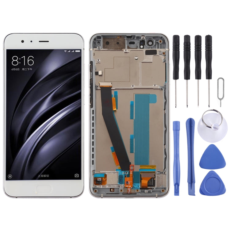 Schermo LCD e digitalizzatore assemblaggio completo con cornice per Xiaomi Mi 6, For Xiaomi Mi 6