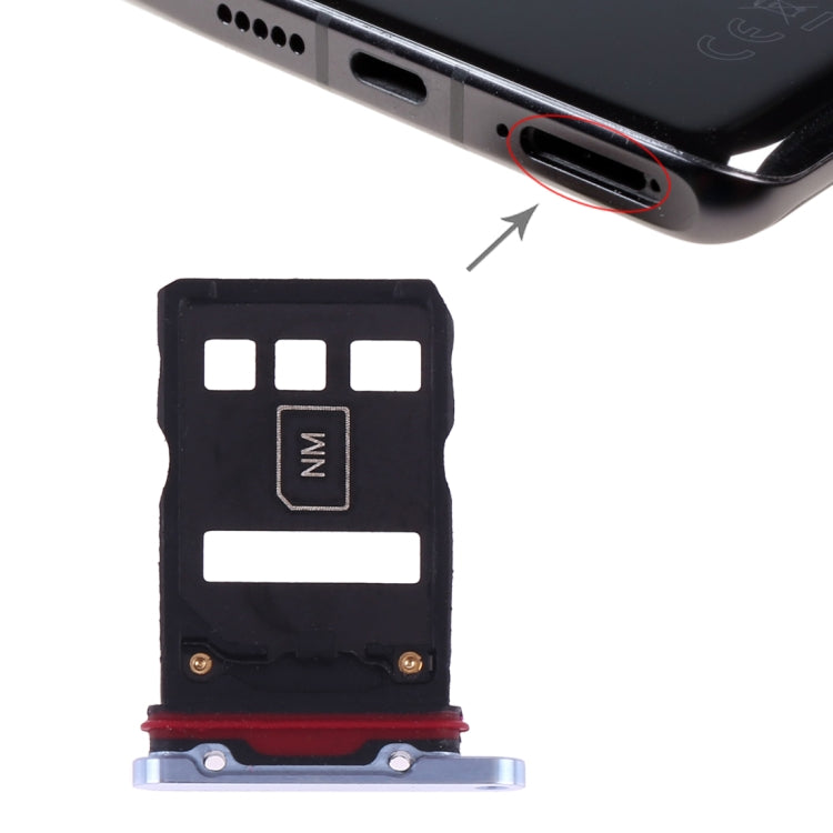 SIM Card Tray + NM Card Tray for Huawei P30 Pro, For Huawei P30 Pro