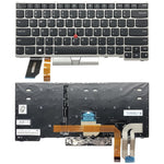 US Backlit Keyboard for Lenovo ThinkPad E480 L480 L380 Yoga T480s, For ThinkPad E480 Silver(US)