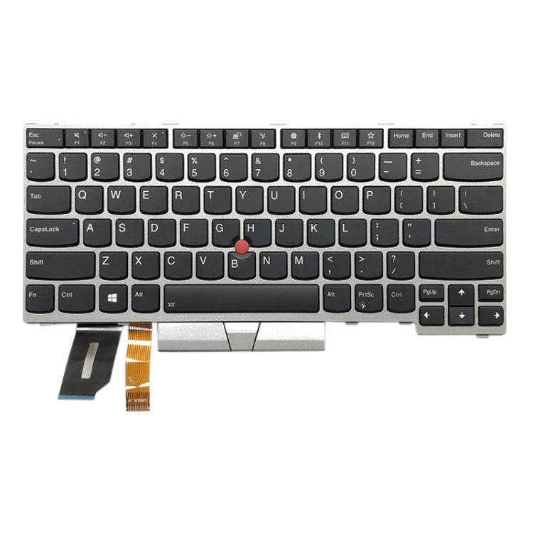 US Backlit Keyboard for Lenovo ThinkPad E480 L480 L380 Yoga T480s, For ThinkPad E480 Silver(US)