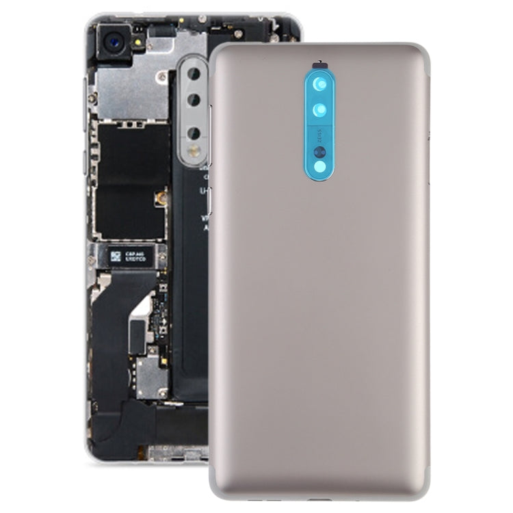 Back Battery Cover with Camera Lens and Side Keys for Nokia 8, For Nokia 8, Nokia 8