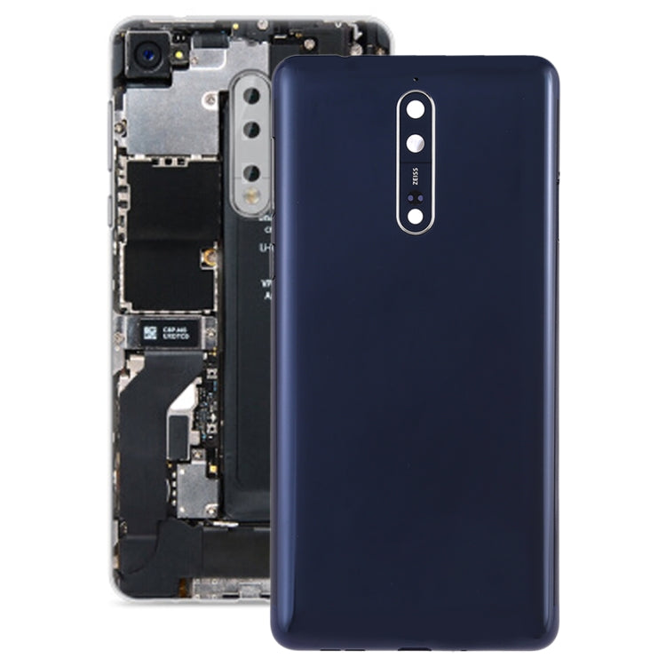 Back Battery Cover with Camera Lens and Side Keys for Nokia 8, For Nokia 8, Nokia 8