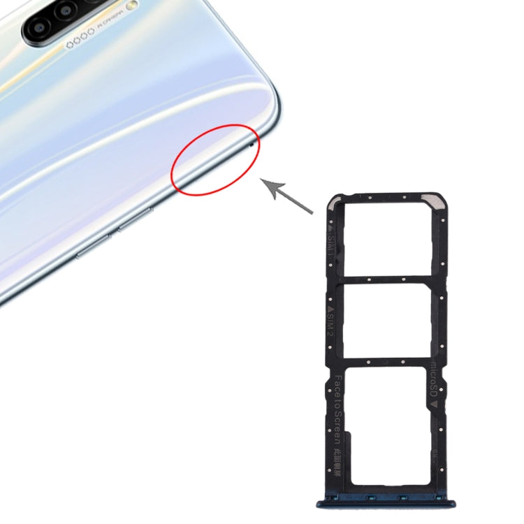 For Realme X2 SIM Card Tray + SIM Card Tray + Micro SD Card Tray, For Realme X2, For OPPO Realme X2