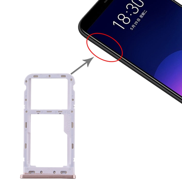 Per Meizu M6T Vassoio scheda SIM + Vassoio scheda SIM / Micro SD, For Meizu M6T