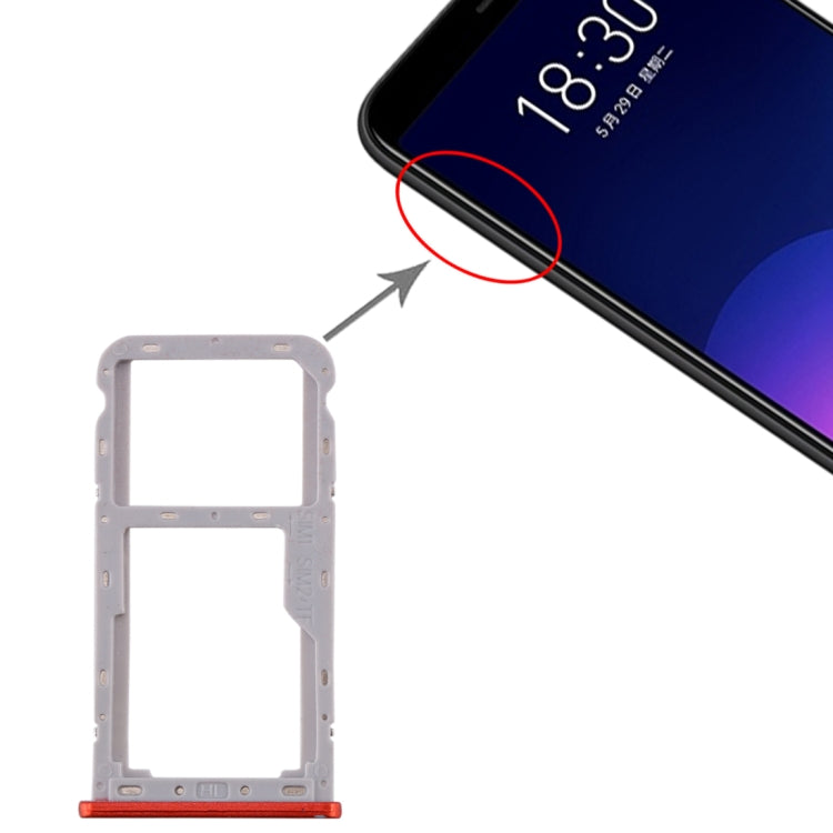 Per Meizu M6T Vassoio scheda SIM + Vassoio scheda SIM / Micro SD, For Meizu M6T