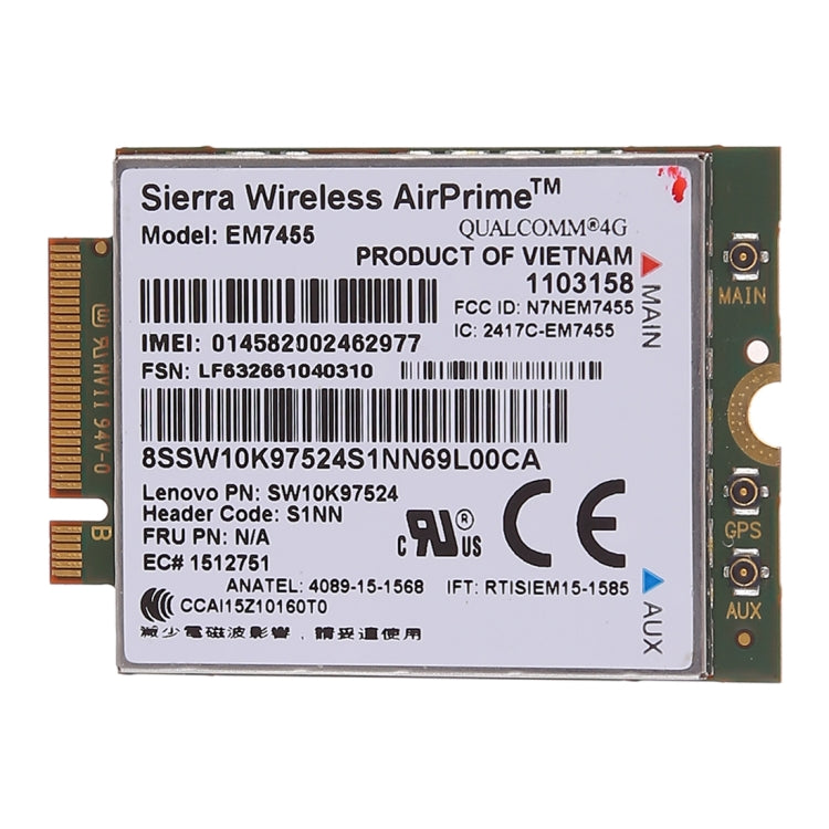 EM7455 Sierra Wireless FDD/TDD LTE Cat6 4G Modulo, SCHEDA 4G per il computer portatile Lenovo ThinkPad P50 P50S P40 Yoga L460 T460 T460P T460S, EM7455