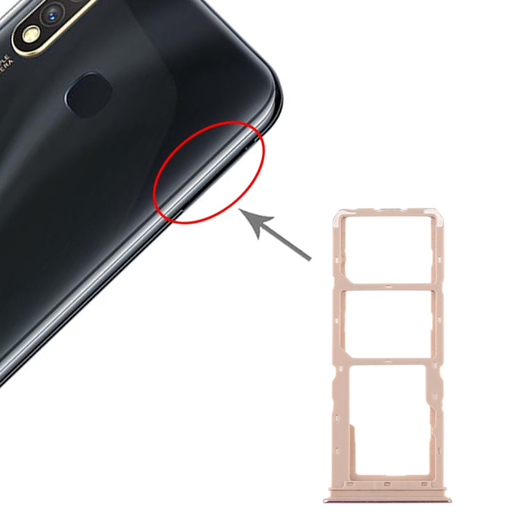 Per vivo Y5s Vassoio scheda SIM + Vassoio scheda SIM + Vassoio scheda micro SD, For vivo Y5s