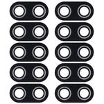 10pcs Rear Camera Lens Cover for Asus ZenFone Max Plus(M1) X018DC Pegasus 4s ZB570TL 5.7 inch (Black), For ZenFone 3 Deluxe ZS570KL