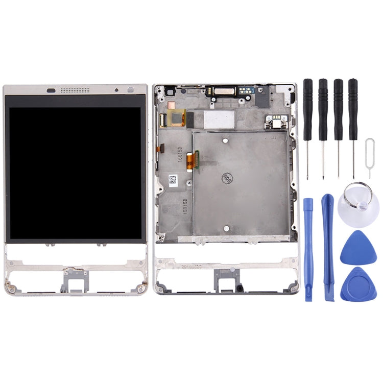 LCD Screen and Digitizer Complete Assembly with Frame for BlackBerry Passport Silver Edition, For Passport Silver Edition