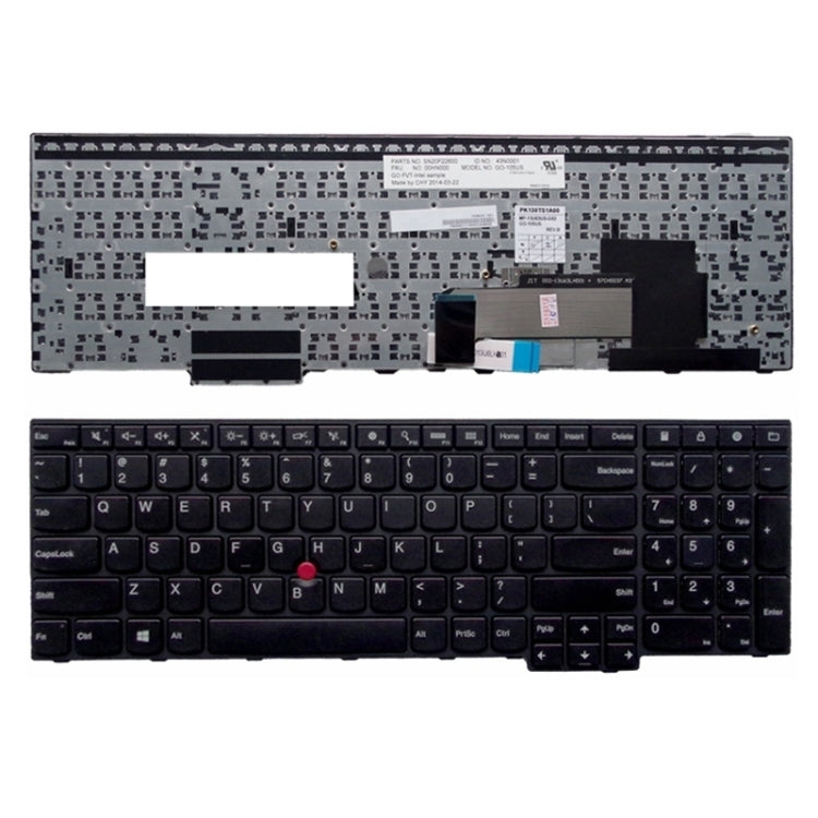 US Version English Laptop Keyboard with Pointing Sticks for Lenovo IBM Thinkpad E550 / E555 / E550C, For Thinkpad E550 (US)