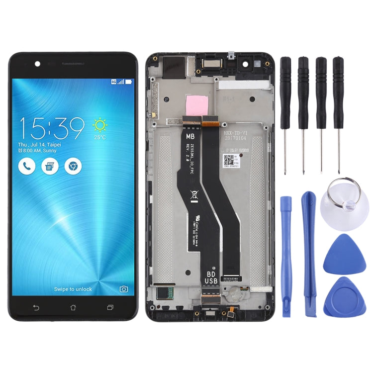 LCD Screen and Digitizer Complete Assembly with Frame for Asus Zenfone 3 Zoom ZE553KL, For Asus Zenfone 3 Zoom / ZE553KL, For Asus ZE553KL