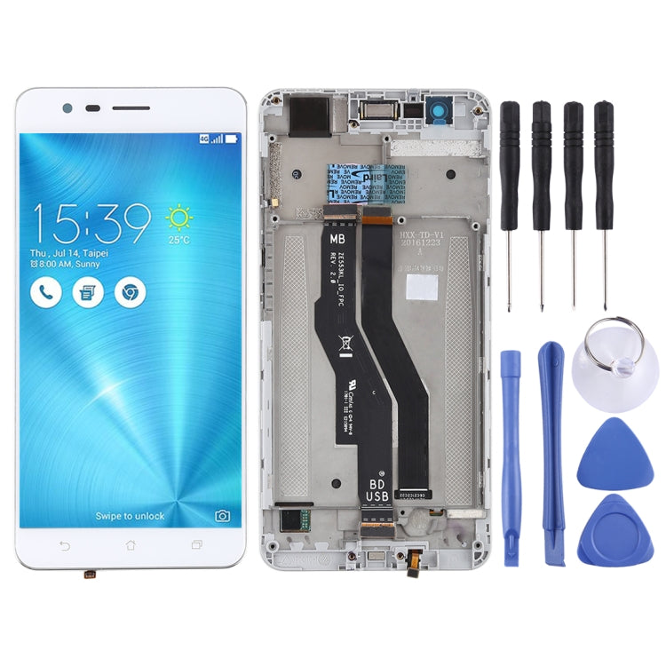 Schermo LCD e digitalizzatore assemblato completo con cornice per Asus Zenfone 3 Zoom ZE553KL, For Asus Zenfone 3 Zoom / ZE553KL, For Asus ZE553KL