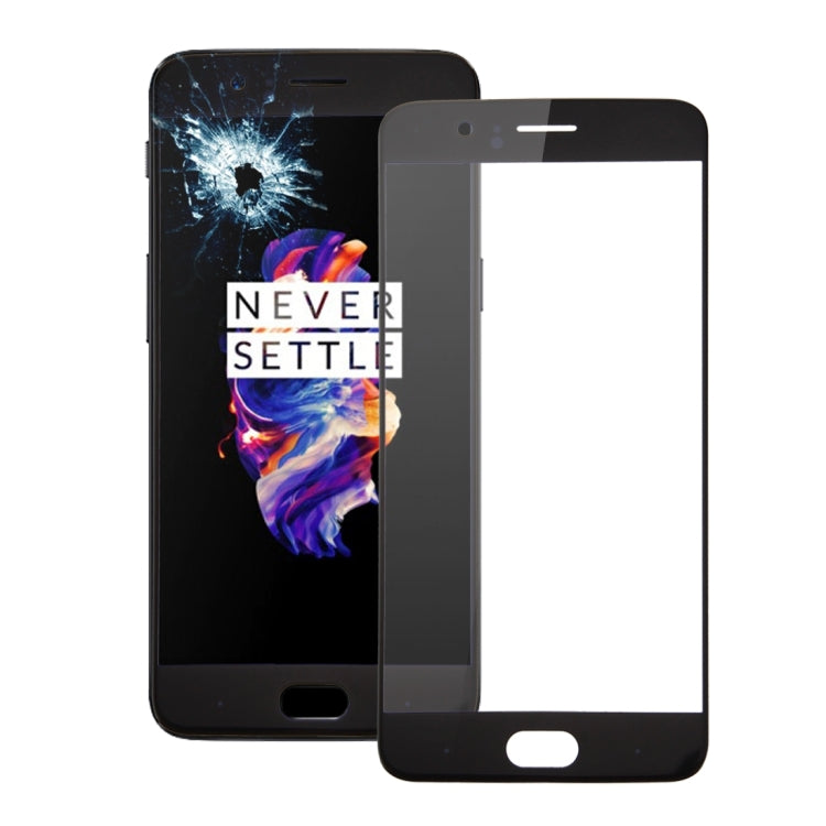 Per lente in vetro esterna dello schermo anteriore OnePlus 5, For OnePlus 5 Black, For OnePlus 5 White