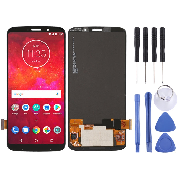 LCD Screen and Digitizer Full Assembly for Motorola Moto Z3 Play, For Moto Z3 Play