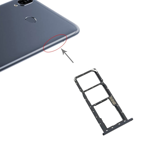 Vassoio scheda SIM + Vassoio scheda SIM + Vassoio scheda micro SD per Asus Zenfone Max M2 ZB633KL, For Asus ZB633KL