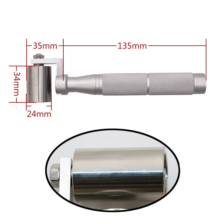 Rullo piatto per cucitura di utensili per ruote in acciaio inossidabile per carta da parati per uso domestico con cuscinetto, dimensioni: 34X24 mm, Size: 34X24mm