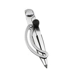 Bussola per calibro di spaziatura della testa in acciaio al carbonio Strumento di rivestimento laterale in pelle industriale, lunghezza: 126 mm, Length: 126mm